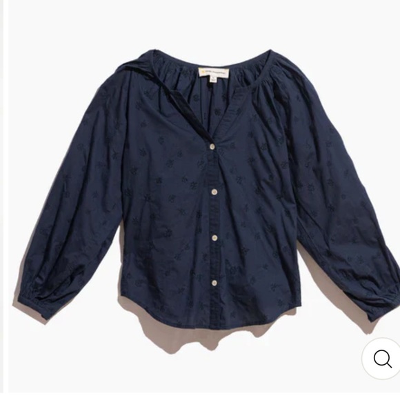 Kerri Rosenthal Charlie Blouse in indigo size Small - Picture 1 of 3